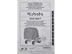 Kubota GCD900P Assembly Instructions